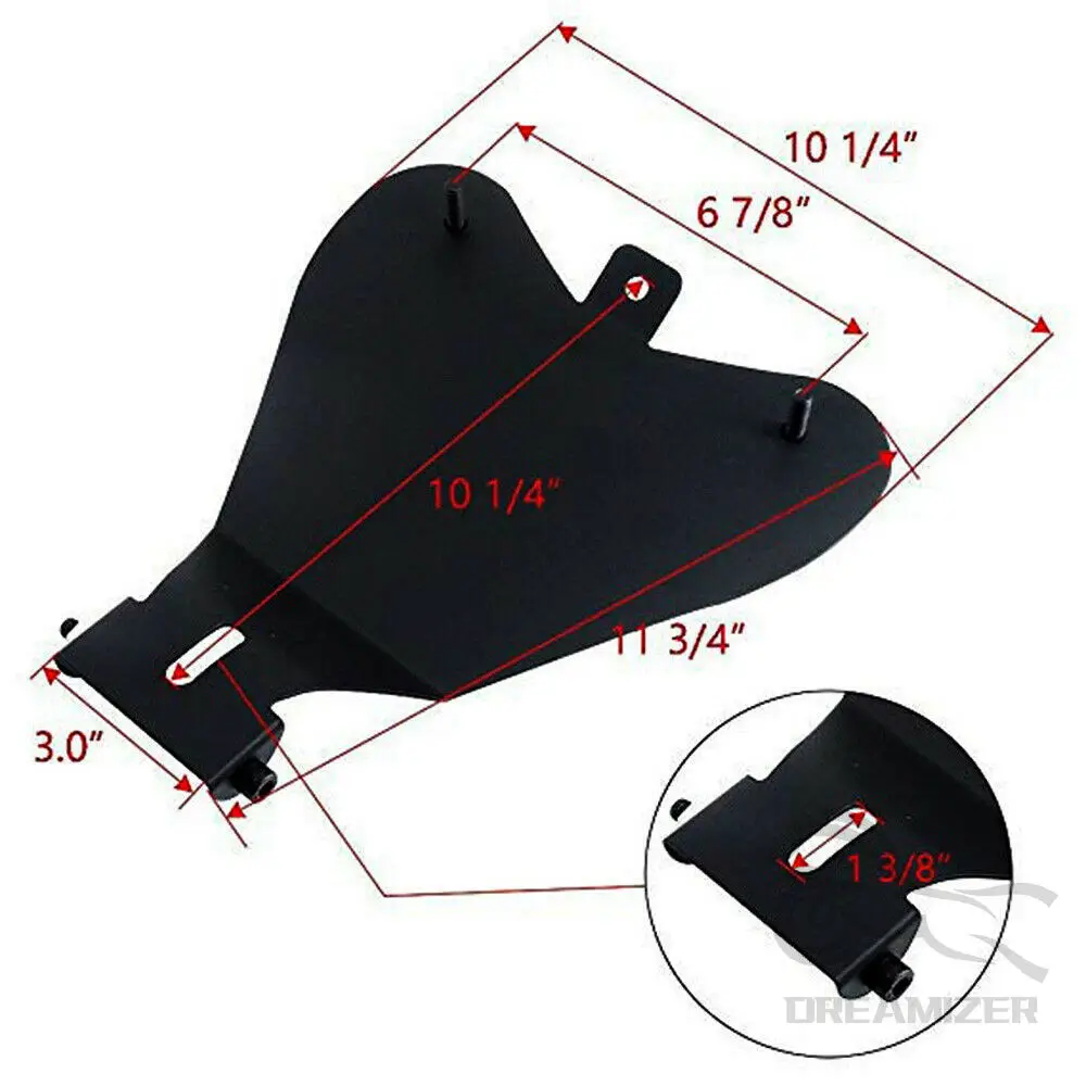 1 SET Motorcycle Retro Leather Solo Seat - Image 6