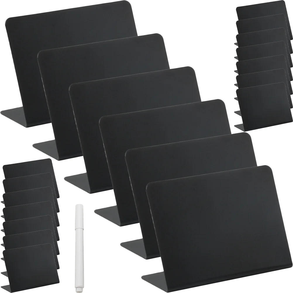 

Mini Message Blackboard Rewritable Small Labels Standing Kitchen Notes Chalkboard