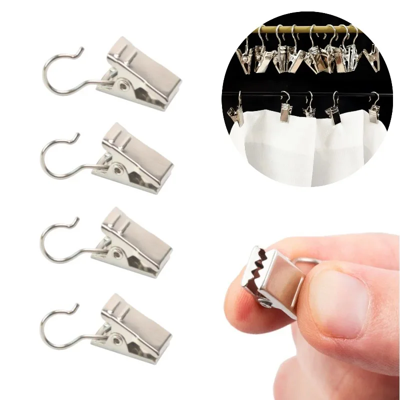Confezione Da 30 Clip Per Tende Bianche In Acciaio Inox, Per Feste, Decorazione Domestica, Foto, Artigianato Artistico E Attività Per Interni Ed Esterni