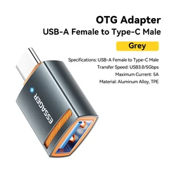 Essager Universal USB - C OTG Adapter - Multi - Port USB Converter (USB3.0 to Type - C 5A)