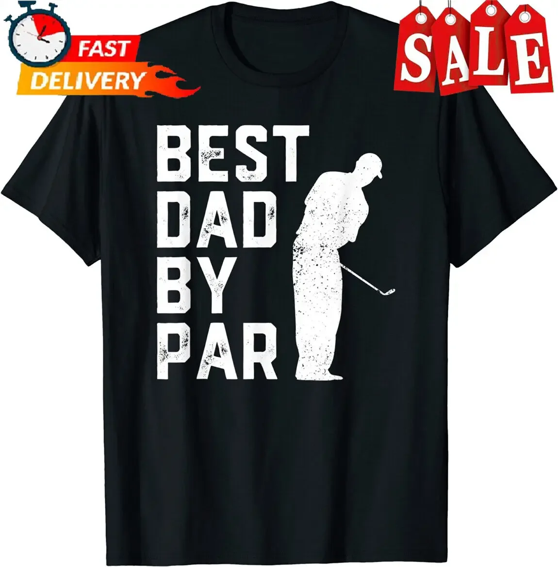 

Мужская винтажная рубашка Best Dad By Par, футболка для гольфа на День отца