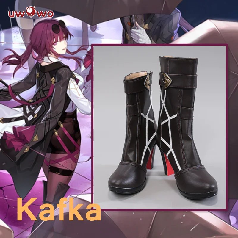 In Magazzino Uwowo Honkai Star Rail Kafka Cosplay Stivali Stellaron Hunters Hsr Nihority Cosplay Kafka Scarpe Stivali