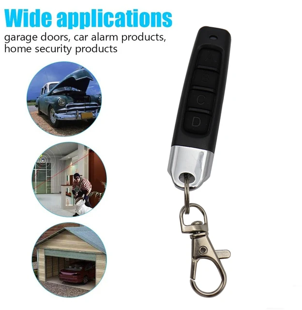 433MHz Door Remote Control Universal 4 Keys Copy Garage Remote Control Cloning Electric Gate Remote Controller Duplicator Key 4