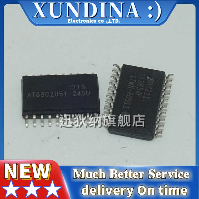 

10 шт./лот AT89C2051-24SU DIP20 Новый и оригинальный IC