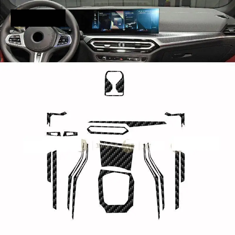 

For BMW g20 g21 Series 3 2023Car interior carbon fibre Film 5D PET Center console Anti scratch resist film Accessories refit PPF