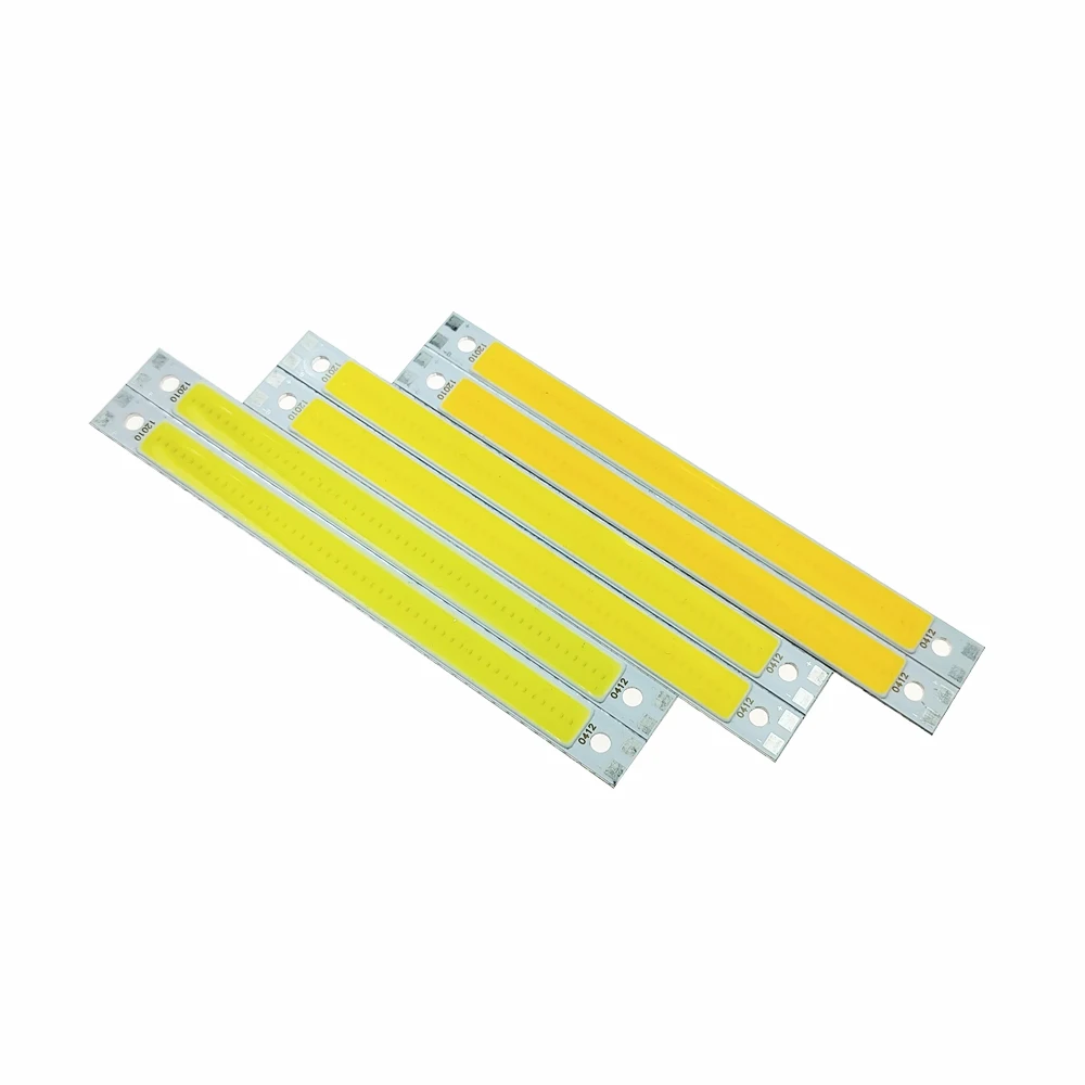 

12V High Brightness LED Light Source Cob Light Strip Panel 10W 120x10mm White/Warm White/Neutral/Red/Blue/Green Light Beads