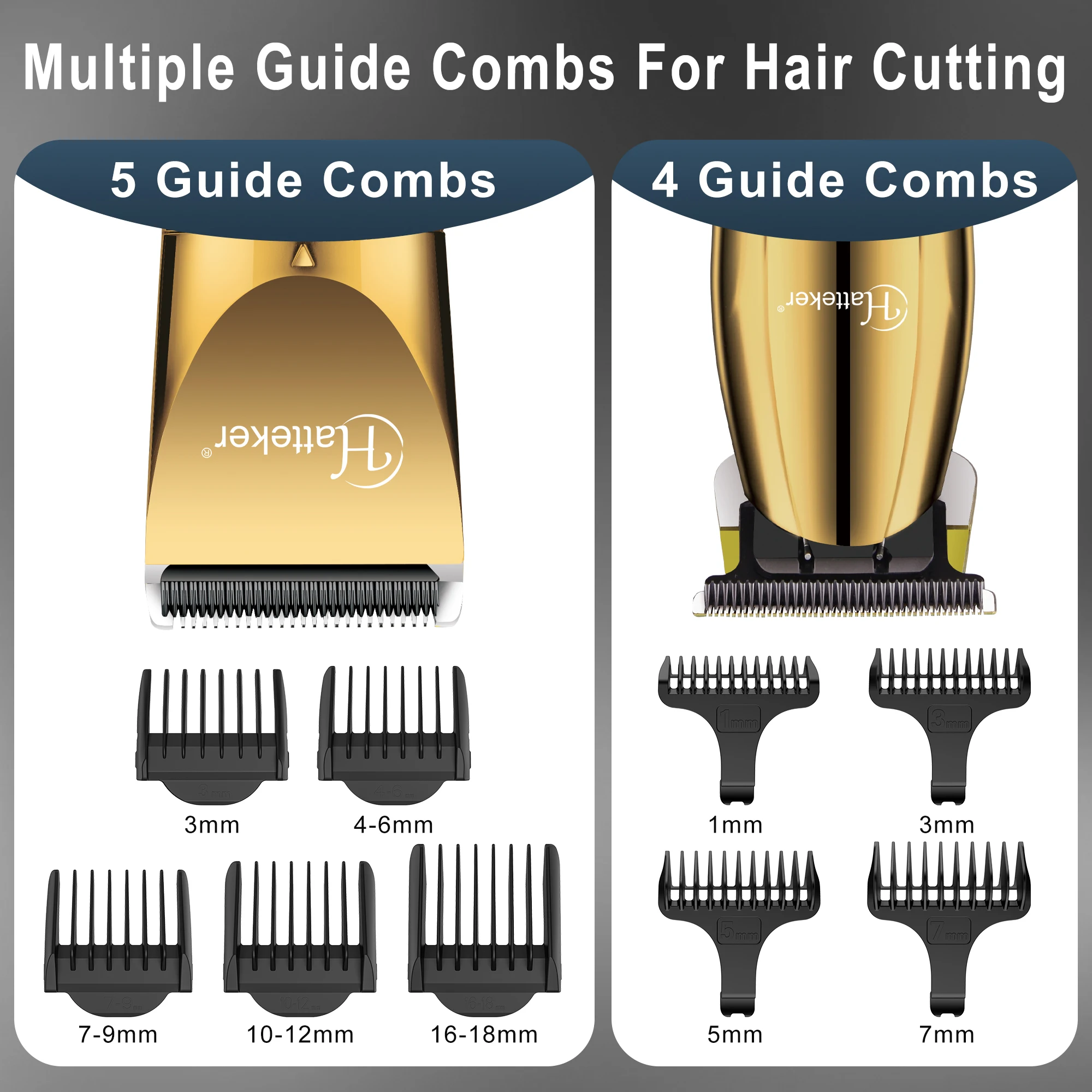 Description Picture 4 of itemHatteker men hair clipper 2 machine set rechargeable electric shaver for men body hair trimmer hair cutting machine 2 set