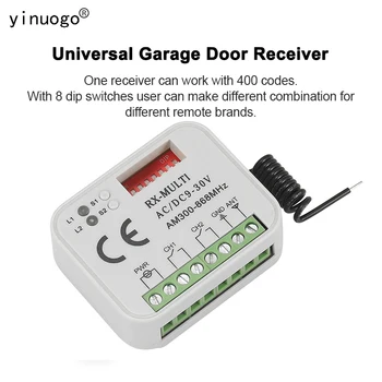 RX-MULTI 수신기 433 a 868 900 MHz 범용 차고 문 게이트 원격 제어 수신기 AC/DC 9-30V 2 채널 컨트롤러 명령