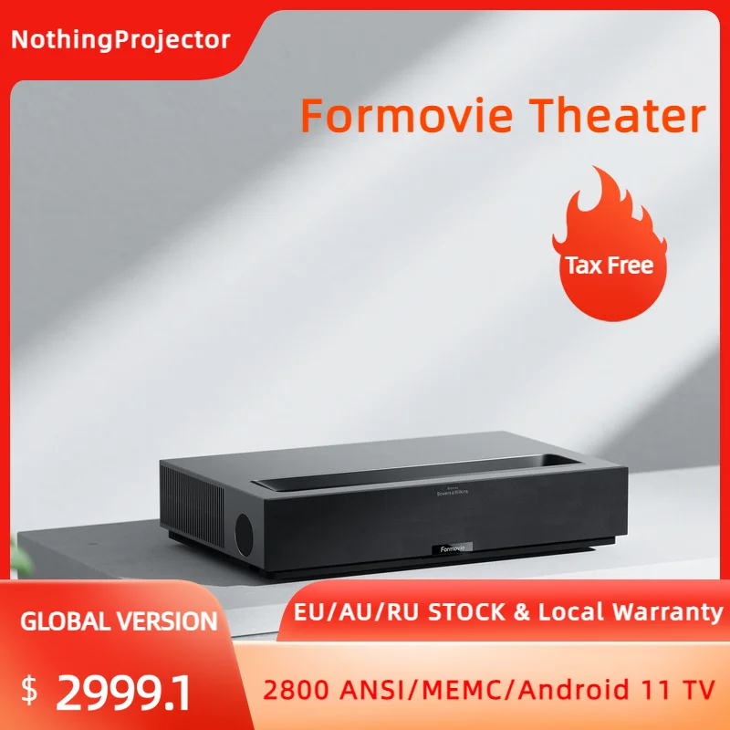 Fengmi T1 Global Version Formovie Theater 4K Cinema Laser Projector 2800 ANSI Lumens HDR10 Home Theater UST Beamer laser projector