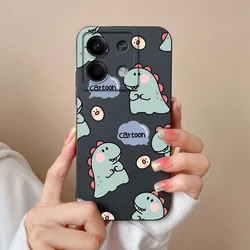 Dinosaur Liquid Silicone Full Protection Anti-Shock Back Cover for Redmi Note 13Pro(5G) (TYB49)