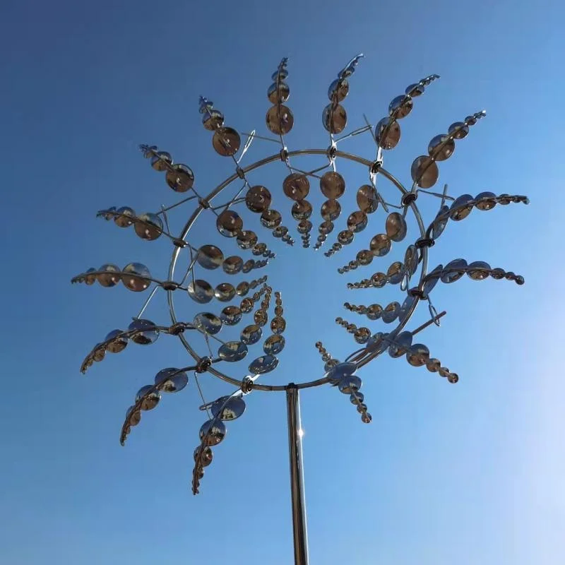 

Outdoor Metal Windmill Iron Crafts Wind Power Rotating Sculpture Ornament Garden Art Decoration