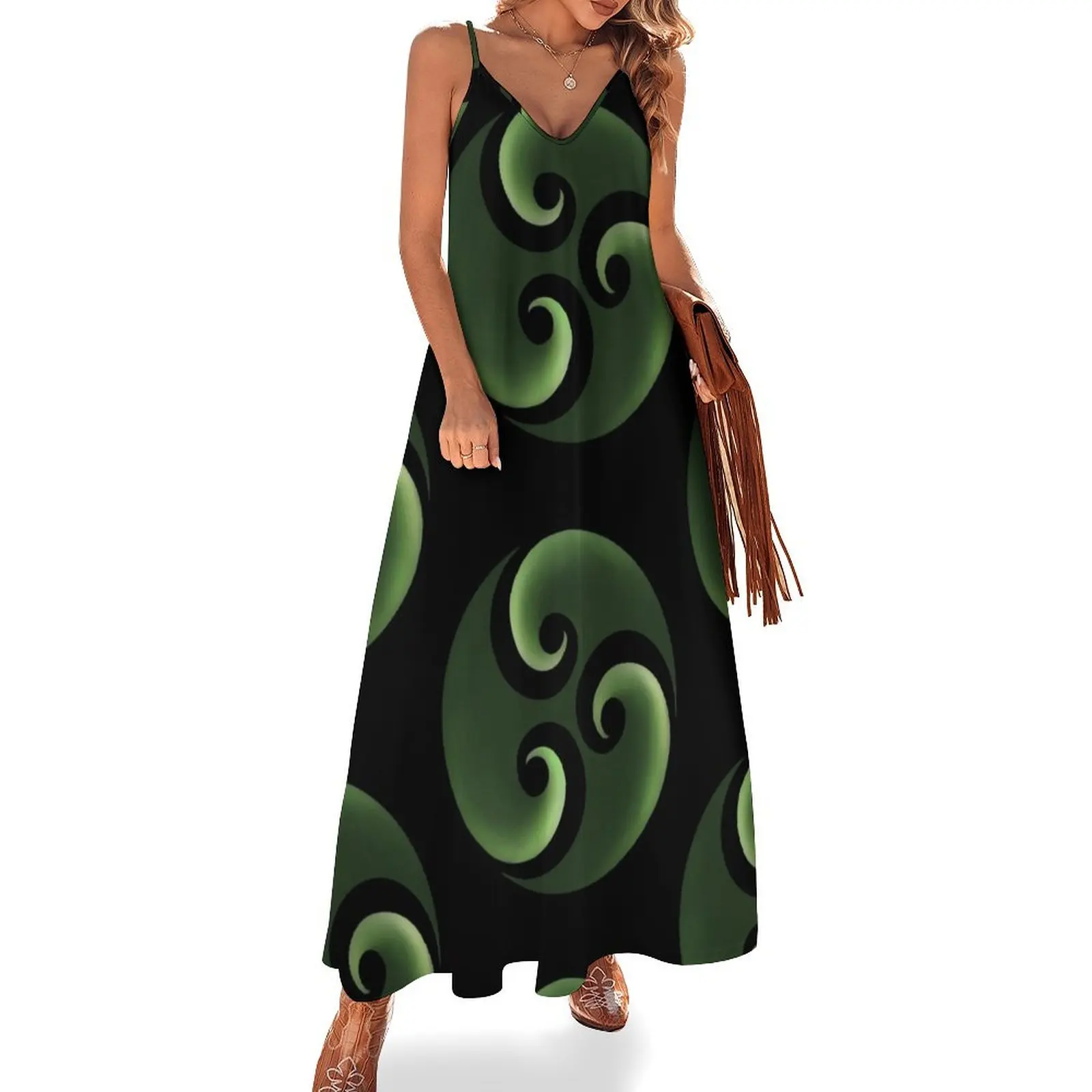 Greenstone triple Koru Sleeveless Dress clothes for women summer woman dress 2024 dress summer beach dresses