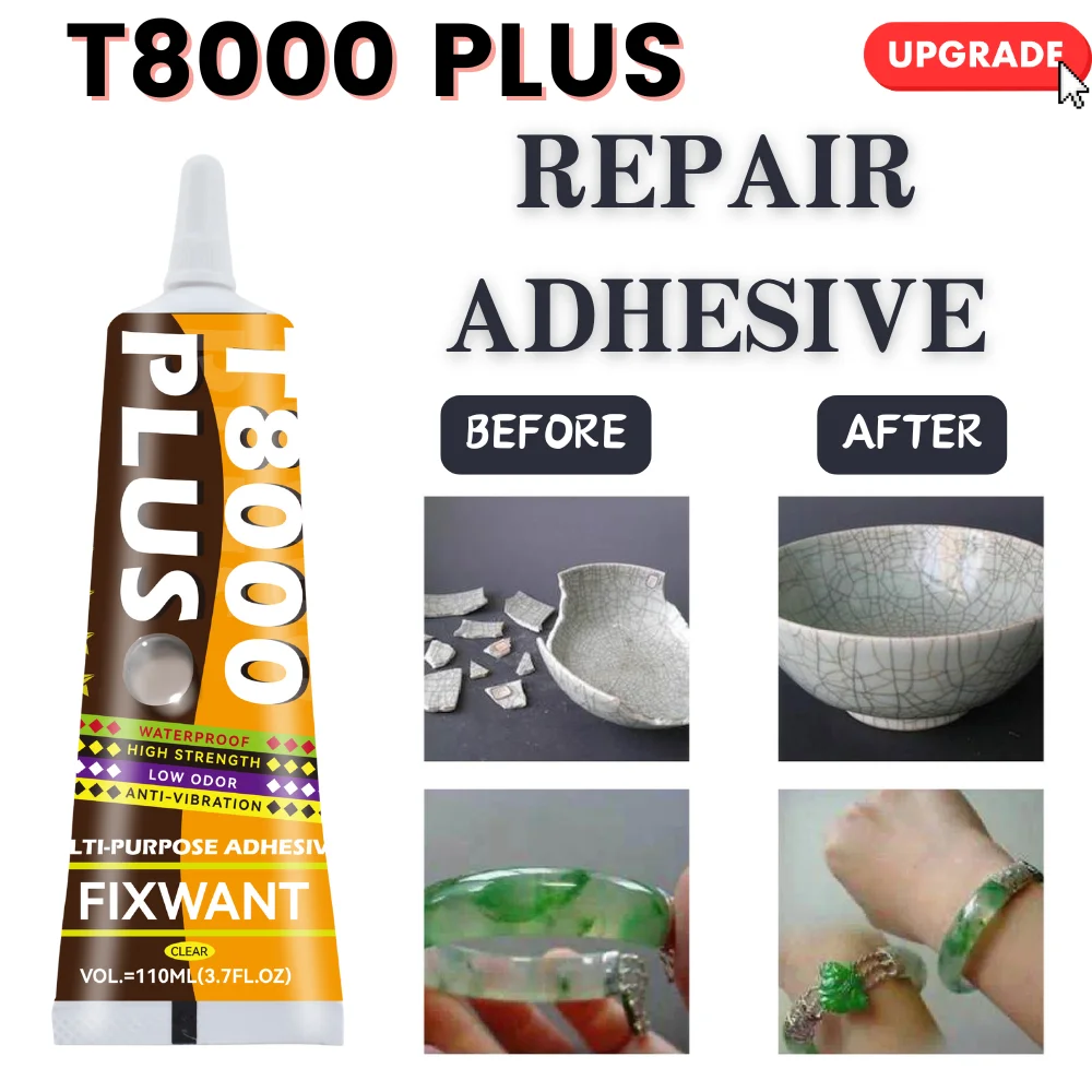Contact Glue Transparent T8000 Glue Clear Phone Repair Jewelry Craft Fiber Electronic Component Contact Adhesive T-8000 Sealant