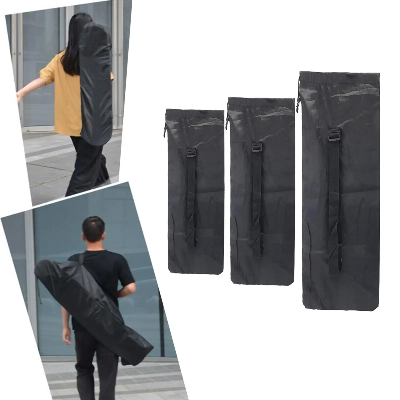Waterproof Skateboard Bag Double Tilt Skateboard Adjustable Longboard 210D