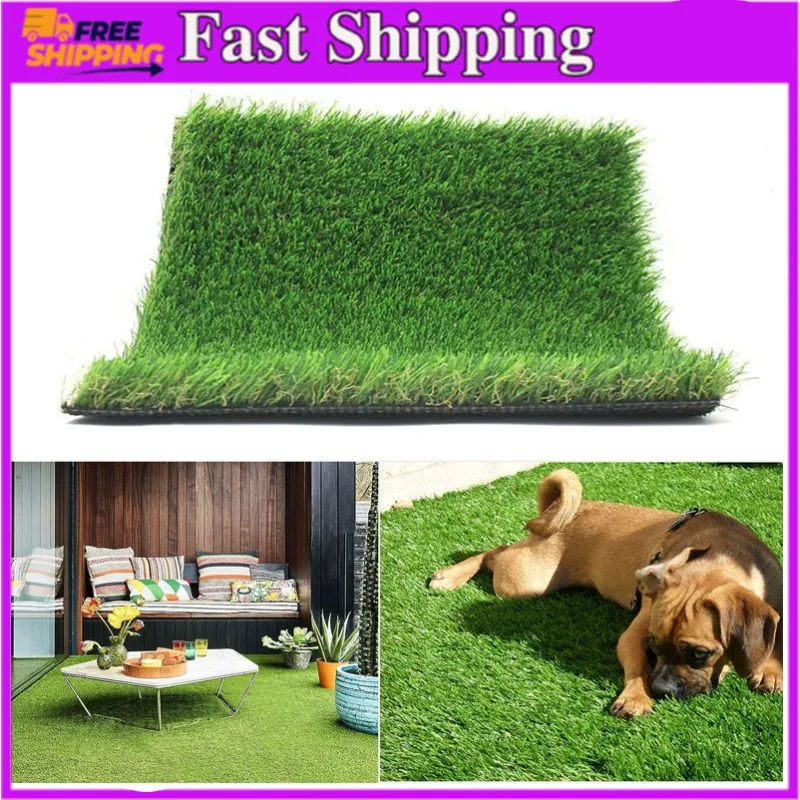 

Realistic Thick Artificial Grass Turf 5FTX10FT(50 Square FT) - Indoor Outdoor Garden Lawn Landscape Synthetic Grass Mat
