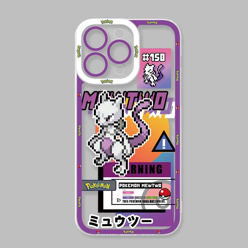Silicone Transparent Phone Case with Anime-Inspired Design