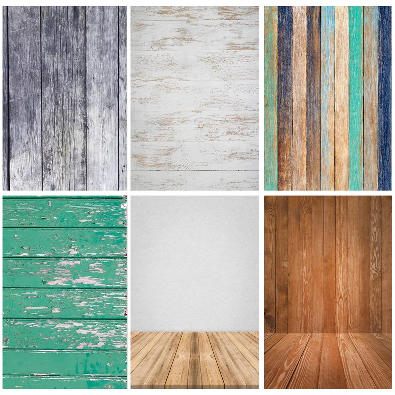 

Vinyl Custom Vintage Color Wooden Planks Background Portrait Photo Backdrops For Photo Studio Background Props 211025 ZLSY-80