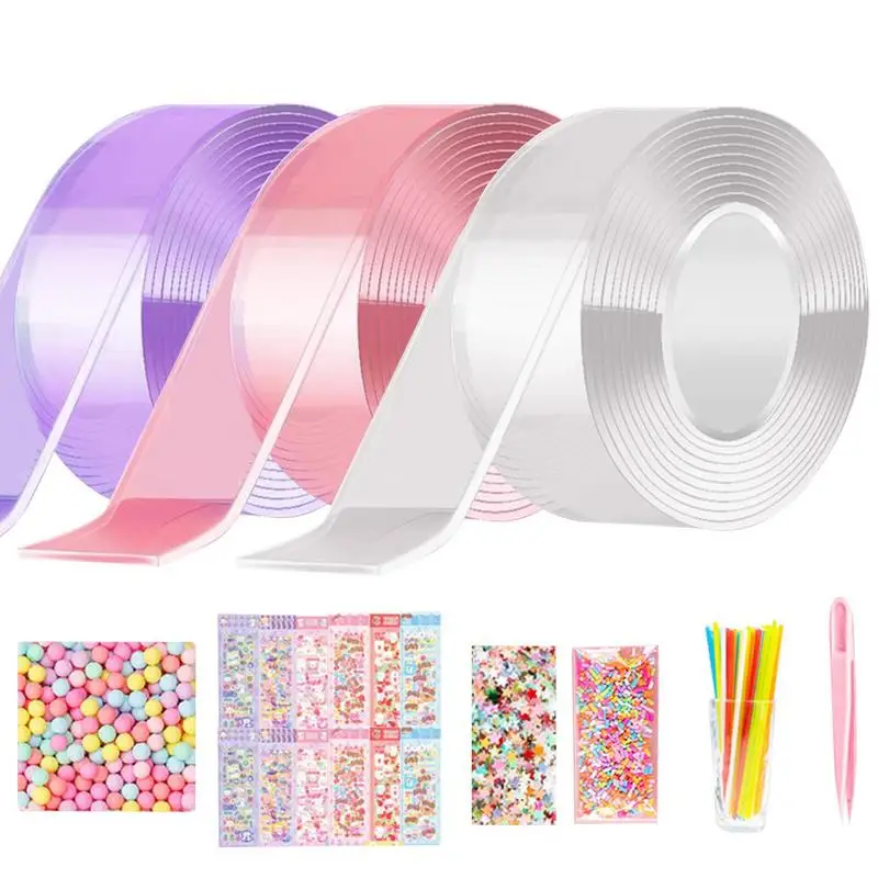 

Magical Bubble Tape Nano Tape Toy For Blowing Bubbles Multiple Colors Kid's DIY Toys Gifts For School Home Travel And Other