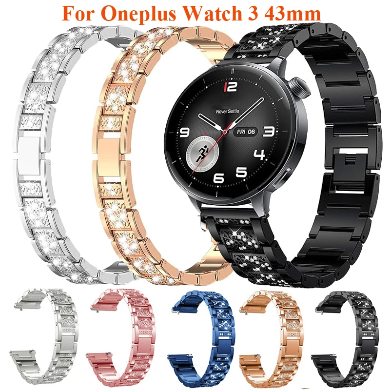 Elegant Diamond Metal Strap - Premium Women's Jewelry Band in 22mm & 18mm Sizes