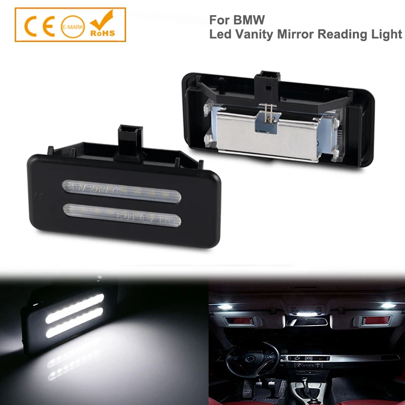 

2 шт., лампы для зеркала для BMW X5 E70 X3 E90 E91 E92 E60 E61 F25 X6 E71 E72