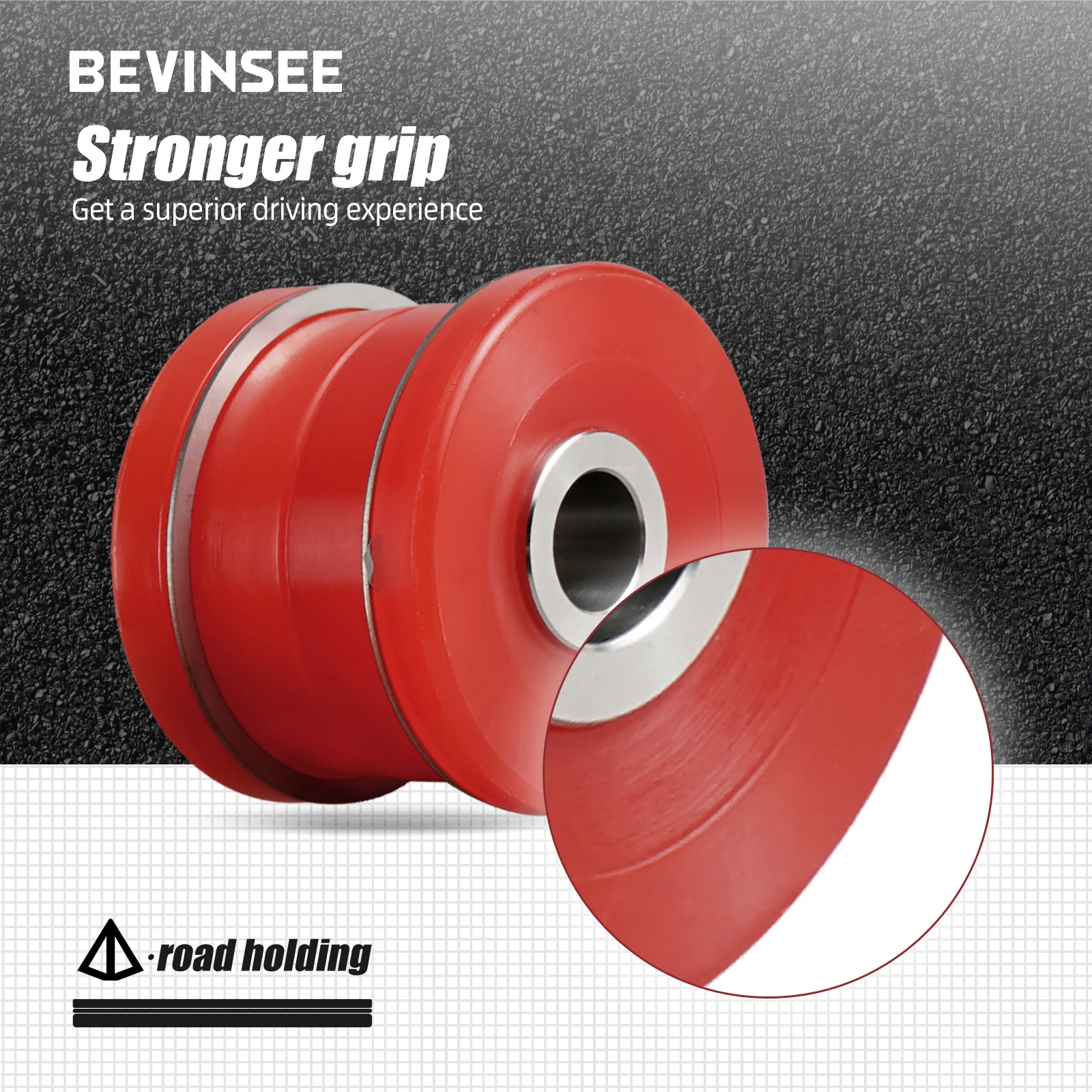 BEVINSEE Polyurethane Rear Subframe Frame Bushing Kit For BMW E46 for BMW X3 E83 Replace 33316770781 33316770783 33316770784 control arm bushings kit