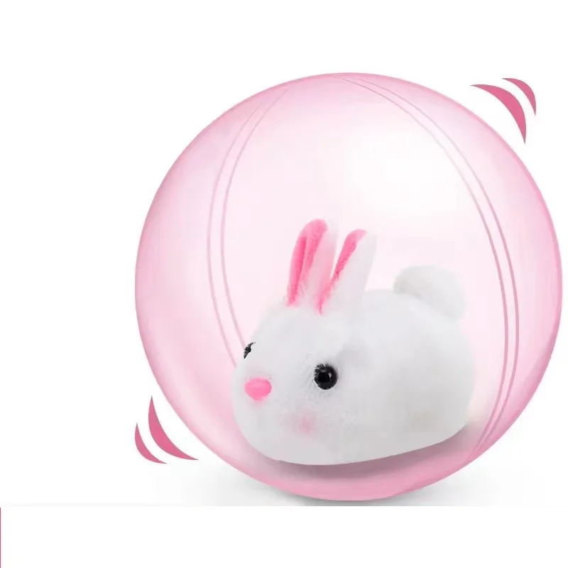 12.5cm ball Electric hamster toy rabbit roll ball turn happy running simulation plush learn to climb toy gift
