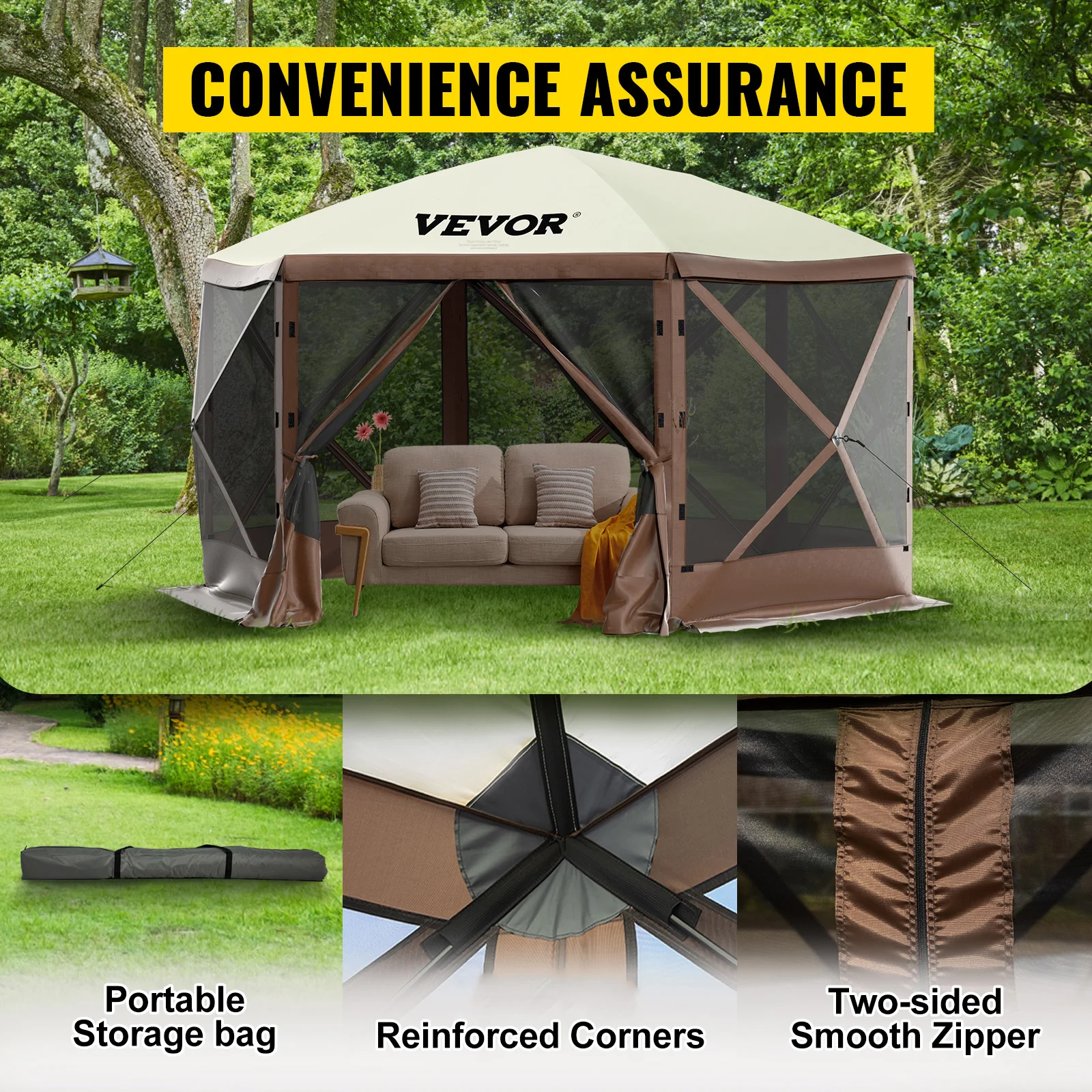 Waterproof Oxford Fabric Camping Gazebo Tent for Outdoor Events