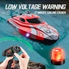 HJ820 2.4GHZ RTR brushed RC electric simulation high-speed speedboat model with LED lights remote control boat children's toys 3