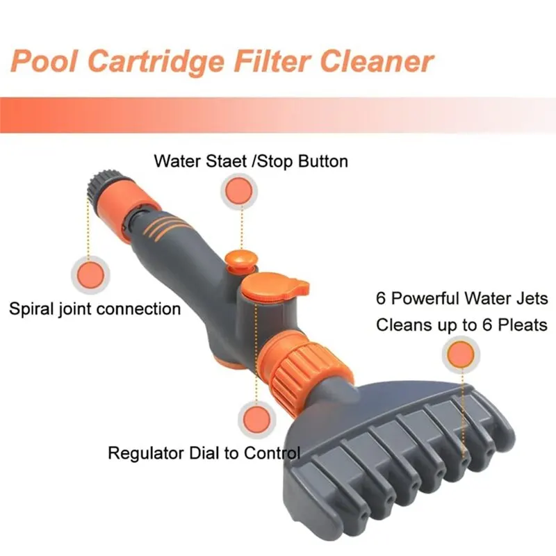 Swimming Pool Cleaning Filter Jet Cleaner Pool Hot Tub Spa Water Wand Cartridge Handheld Cleaning Brush Cleaning Tools Hot Sale
