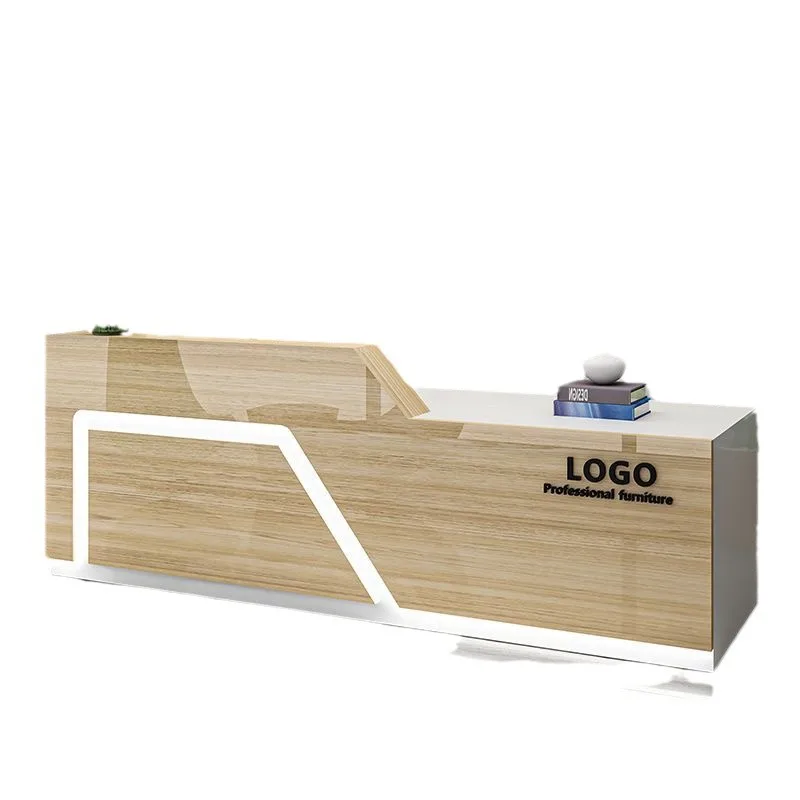Bar Checkout Page Beauty Salon Shop Small Counter Table White Simple Modern Company Reception Desk Paint