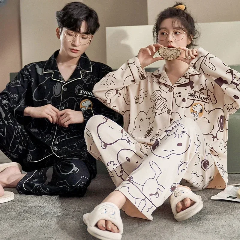 New Snoopy Long-sleeved Pajamas Set Fashion Leisure Ladies Pajamas