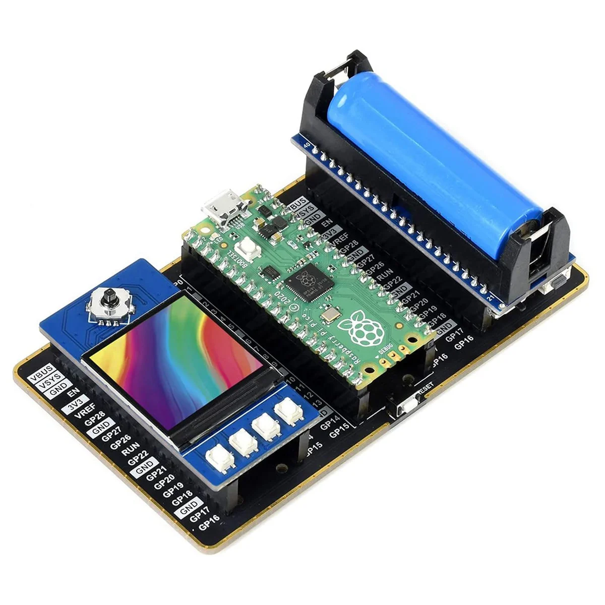 Waveshare 1.3 Inch LCD Display for Raspberry Pi Pico, IPS Screen Display Module, 65K RGB Colors, 240X240 Pixels