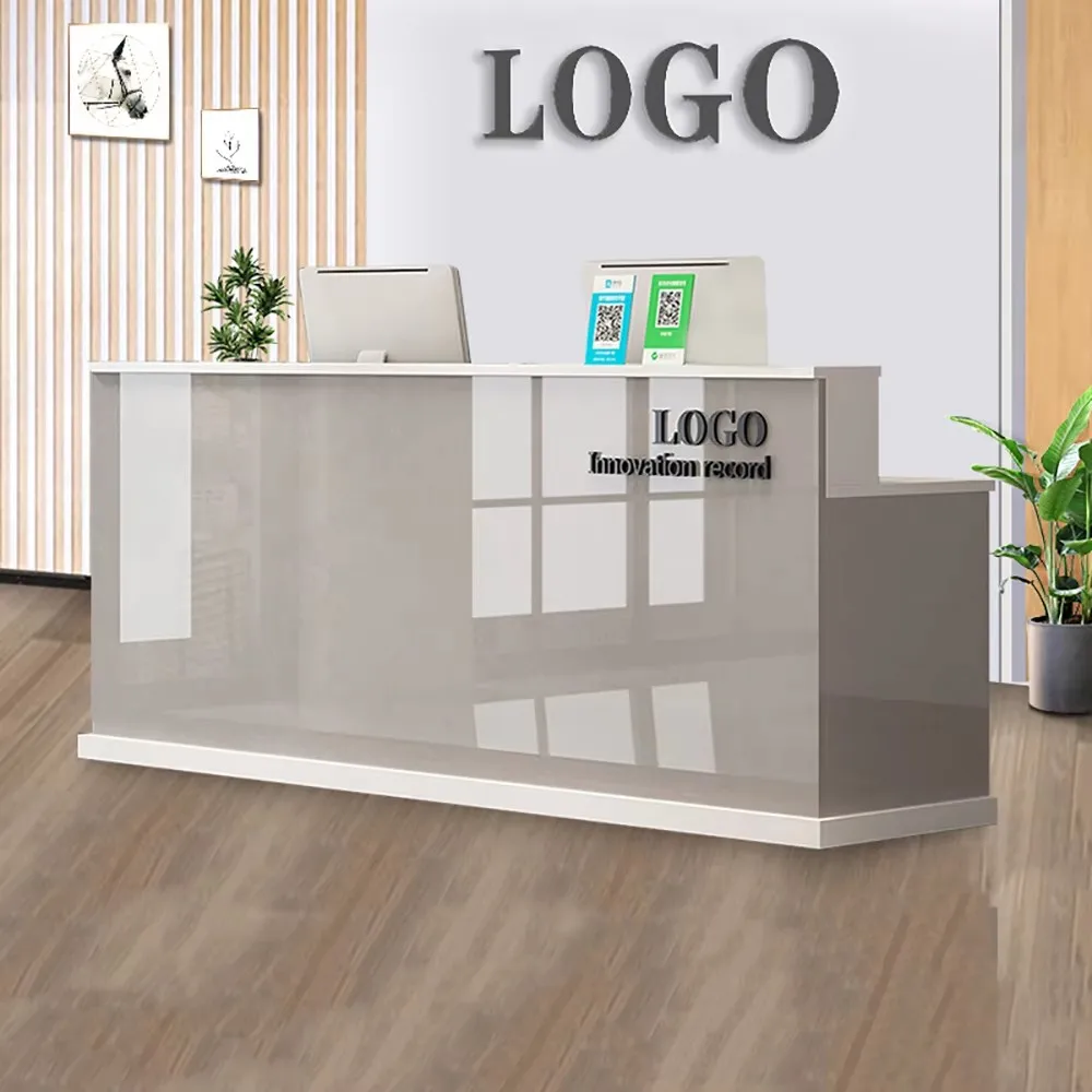 Unique Trendy Reception Desk Simple Professional Nordic Nordic Reception Desk Modern Quality Comptoir Commercial Furniture