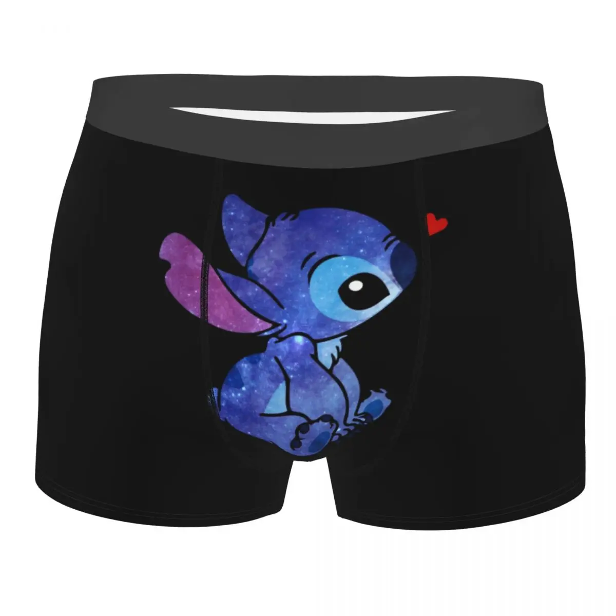 Cartoon Lilo Stitch Men Long Underwear Boxer Briefs Shorts