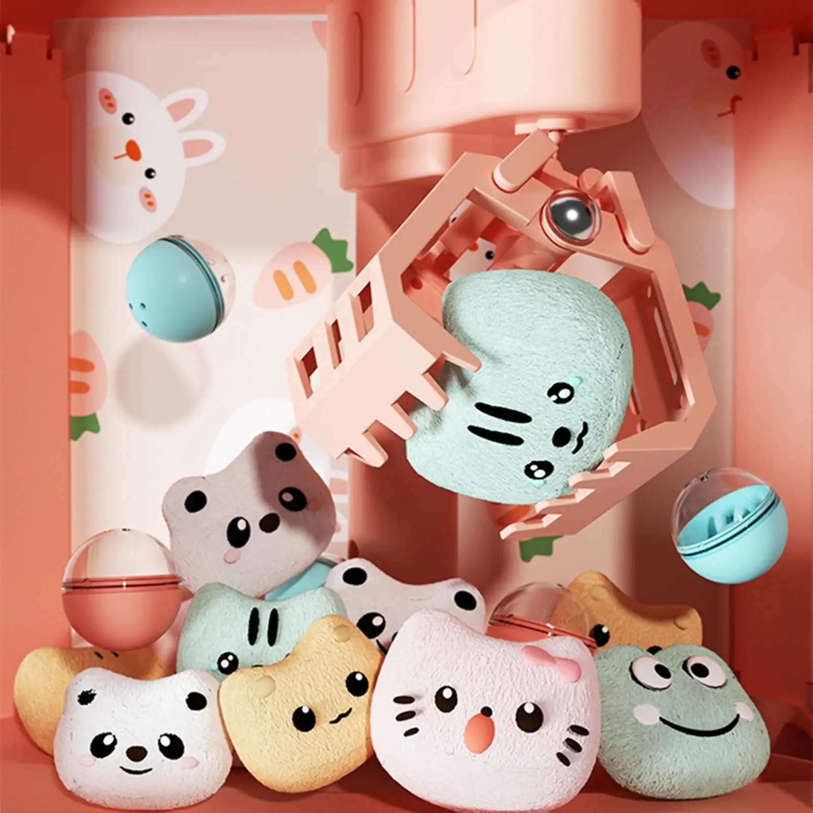 Mini Claw Machine with Lights Electronic Small Toys for Party Adults Boys 3