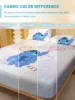 1 cartoon cute Stitch pattern digital printed frosted Fitted Sheet,bedroom printed bed cover,bedding(No pillowcase) 4