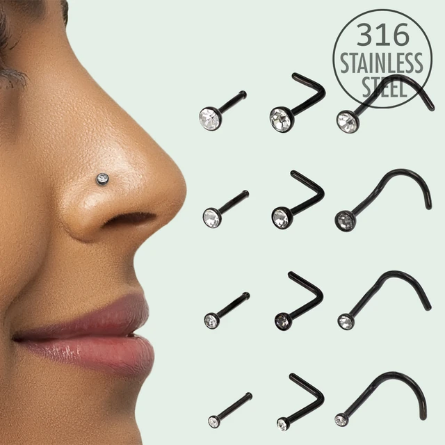 IMPLANT GRADE TITANIUM Nose Ring Stud 20/18 Gauge Tiny 1.5 Mm Round Bezel  Cz Nose Jewelry Nose Piercing Diamond Look Nose Stud - Etsy