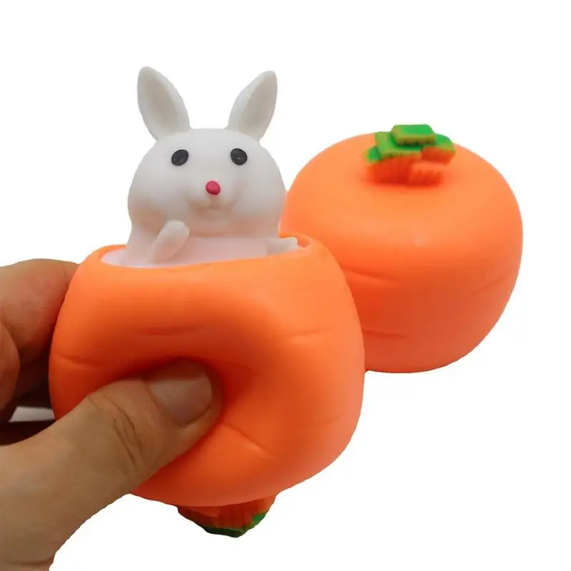 

Novelty Squeeze Carrot Rabbit Shape Toys Decompression Sensory Toys Squishes Toy Stress Relief Funny Squeeze Toys