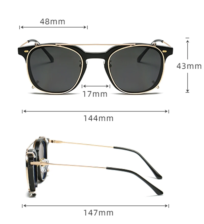 Swanwick lunettes de soleil carrées hommes polarisées tr90 femme mode clip sur femmes lunettes de soleil en métal rétro vintage dames_voghion.com