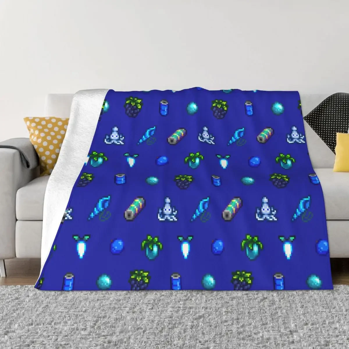 

Stardew Valley Cartoon Flannel Blankets Anime Creative Throw Blanket for Home Hotel Sofa 125*100cm