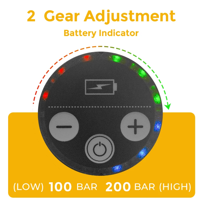 BABEQ 200Bar High Pressure Brushless Car Washer Gun Multiple Nozzles Electric Water Gun for Auto Home Wireless Car Washing Tools 5