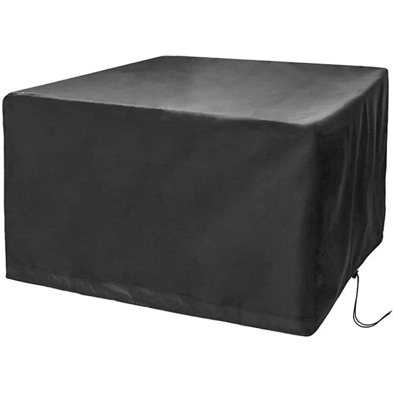 210D Outdoor Waterproof Dustproof Oxford Fabric Square Table Cover Furniture Cover Patio Garden Black Furniture