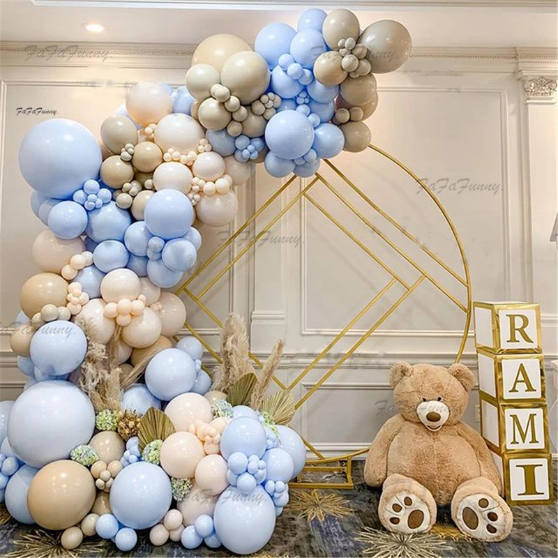 

Macaron Blue Balloon Garland Arch Kit Double Apricot Nude Kids Birthday Party Decor Latex Baby Shower Wedding Ballons Decoration