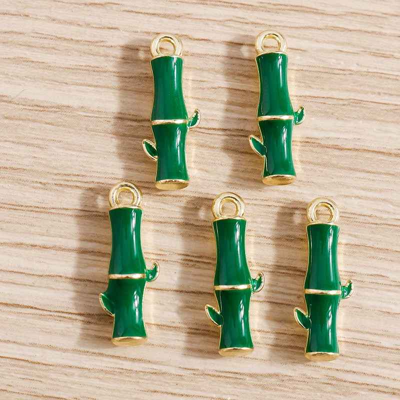 10 teile/los Cartoon Tier Charms für Schmuck Machen Emaille Panda Bambus Charms Anhänger für Halsketten Ohrringe Handwerk Geschenke – Detail 15