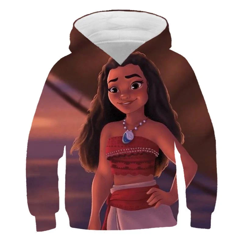 

Princess Moana New Fashion Girls Moana Hoodies 3D Printed Autumn and winter Sweatshirt for Children Hoodies Cartoon Hoodie