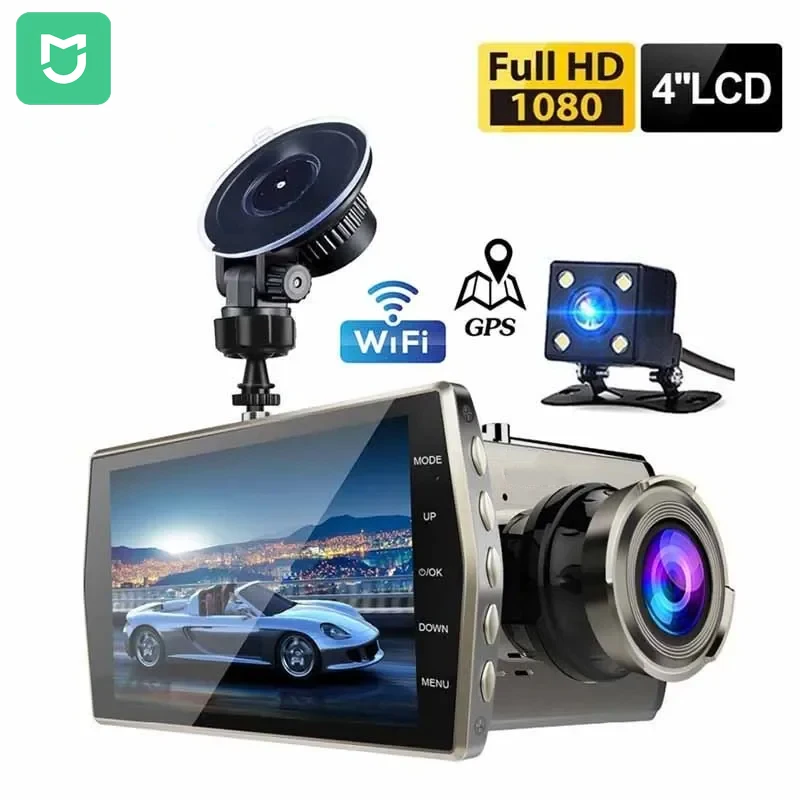 

MIJIA Car DVR WiFi 4.0" Full HD 1080P Dash Cam Rear View Camera Video Auto Parking Monitor Night Vision GPS Black Box