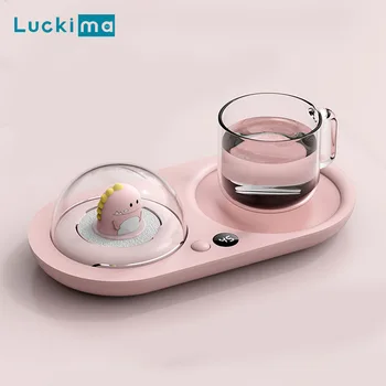 스마트 커피 머그 워머, 밀크티, 워터용, 코코아 컵 워머, 에센셜 오일 디퓨저 포함, 3 가지 온도 설정, 선물, 베스트 아이디어