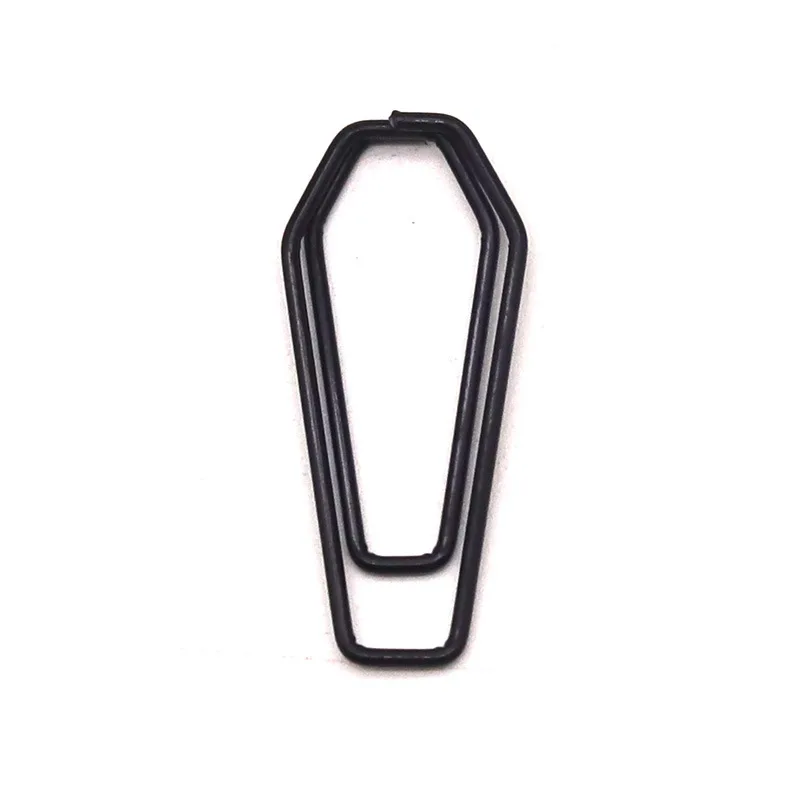 Paper Clips Black Coffin Shape Halloween Gift Office File Papers Classification Funny