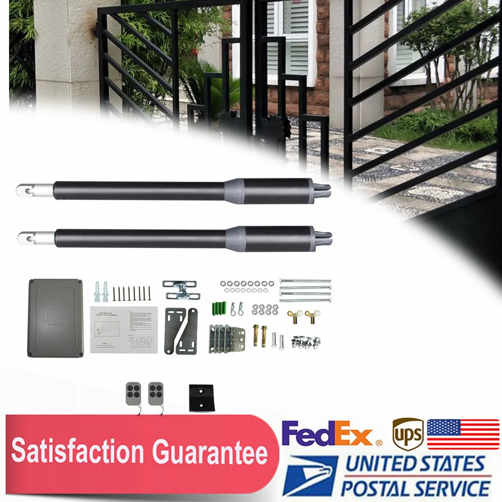 Opener Dual Swing Gate Opener Security System Automatic Gate Fit Fences Driveway Gates Opener Setwith Remote Control