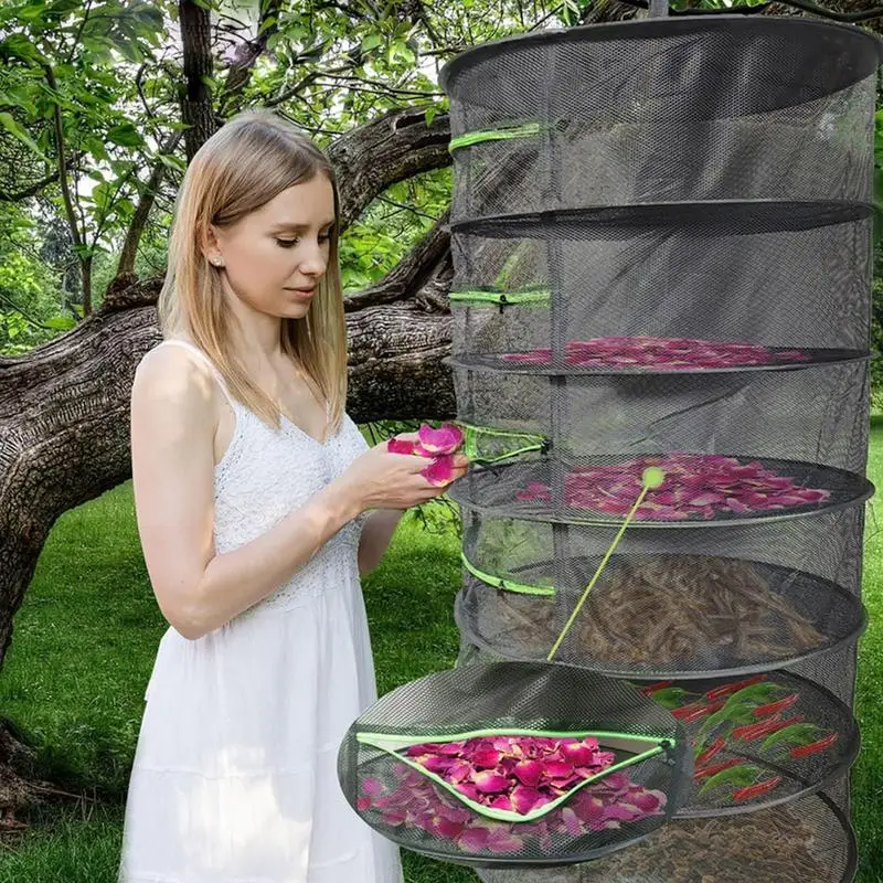 Herb Drying Rack Large Capacity Mesh Hang Basket Dryer Net Herb Hangers for Drying Multipurpose Hang Mesh Net Hang Drying Net 1